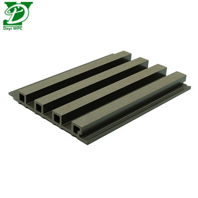 ทนต่อสภาพอากาศ แผงผนังภายนอก WPC พื้นผิวรางน้ำบำรุงรักษาต่ำ