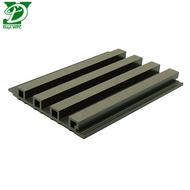 ทนต่อสภาพอากาศ แผงผนังภายนอก WPC พื้นผิวรางน้ำบำรุงรักษาต่ำ